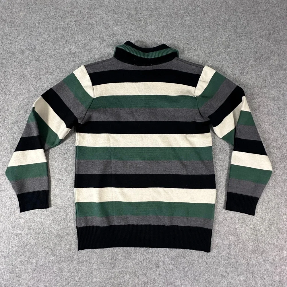 Paul‎ & Shark Yachting Quarter Zip Sweater Mens Medium Multicolor Striped Wool